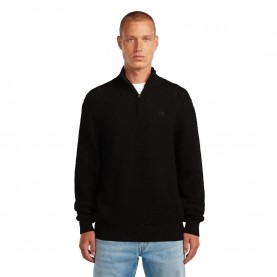 Блуза G-Star Honey Comb half zip sweater - Black (Dk Black) блуза,мъжки,пуловери,g,star,honey,comb,half,zip,sweater,black,(dk,black)