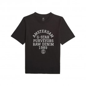 Тениска G-Star Text short sleeve T-shirt - Dk Black тениска,дамски,тениски,g,star,text,short,sleeve,t,shirt,dk,black