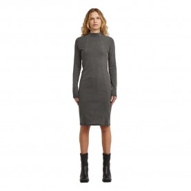 Рокля G-Star Washed long sleeve short dress - Asfalt Gd рокля,дамски,поли,и,рокли,g,star,washed,long,sleeve,short,dress,asfalt,gd