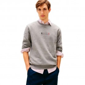 Блуза Tommy hilfiger Brand Love sweatshirt - Grey (Medium Grey Heather) блуза,мъжки,пуловери,tommy,hilfiger,brand,love,sweatshirt,grey,(medium,grey,heather)