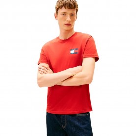 тениска,мъжки,тениски,дамски,тениски,tommy,jeans,dm0dm20740,short,sleeve,t,shirt,red,orange,(terracotta,red)