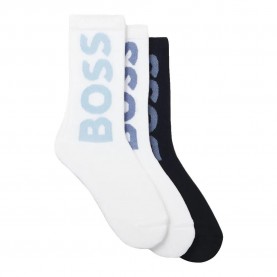 чорапи,мъжки,чорапи,boss,logo,10263518,socks,3,pairs,white,black,(open,miscellaneous)