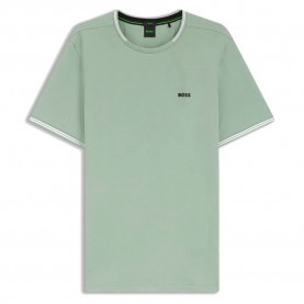Тениска BOSS Taul 10255848 short sleeve T-shirt - Green (Open Green) тениска,мъжки,тениски,дамски,тениски,boss,taul,10255848,short,sleeve,t,shirt,green,(open,green)