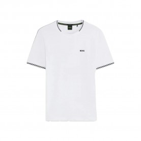 Тениска BOSS Taul 10255848 short sleeve T-shirt - White (White) тениска,мъжки,тениски,дамски,тениски,boss,taul,10255848,short,sleeve,t,shirt,white,(white)