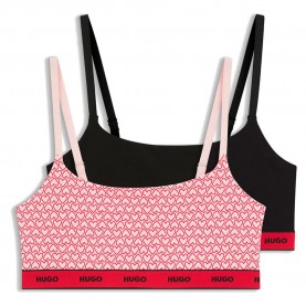 бюстие,дамско,бельо,дамски,бикини,и,танкини,hugo,10272521,bralette,bra,2,units,black,pink,(open,pink)