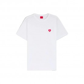Тениска HUGO Damacia 6 10279191 T-shirt - White (White) тениска,мъжки,тениски,дамски,тениски,hugo,damacia,6,10279191,t,shirt,white,(white)