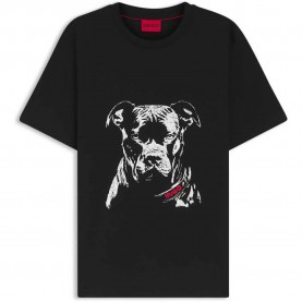 Тениска HUGO Dubrox 10258299 T-shirt - Black (Black) тениска,мъжки,тениски,hugo,dubrox,10258299,t,shirt,black,(black)