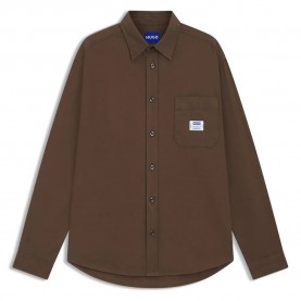HUGO Ebalto 10276056 shirt - Brown (Dark Brown) мъжки,ризи,hugo,ebalto,10276056,shirt,brown,(dark,brown)