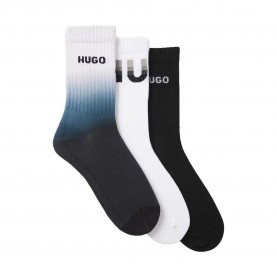 чорапи,мъжки,чорапи,hugo,rib,rising,10276024,crew,socks,3,pairs,multicolor,(black)