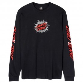 тениска,мъжки,тениски,santa,cruz,burst,oval,dot,front,long,sleeve,t,shirt,black,(black)