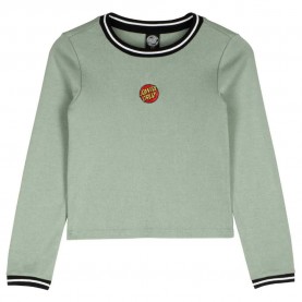 тениска,дамски,тениски,santa,cruz,classic,dot,emb,ringer,long,sleeve,t,shirt,green,(alpine,frost)