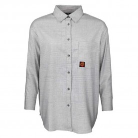 карирана,риза,дамски,блузи,дамски,ризи,santa,cruz,coombe,long,sleeve,shirt,grey,(grey,check)