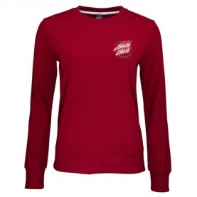 Блуза Santa cruz Crew absent flame dot sweatshirt - Red (Ruby Red) блуза,дамски,блузи,santa,cruz,crew,absent,flame,dot,sweatshirt,red,(ruby,red)