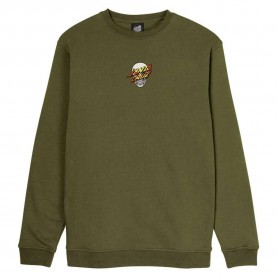 блуза,мъжки,пуловери,santa,cruz,crew,dressen,skull,dot,front,sweatshirt,green,(sea,kelp)