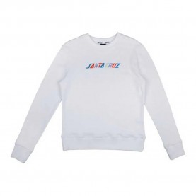 Блуза Santa cruz Crew coloured strip sweatshirt - White (White) блуза,дамски,блузи,santa,cruz,crew,coloured,strip,sweatshirt,white,(white)