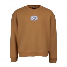 Блуза Santa cruz Crew lined oval dot sweatshirt - Brown (Sand) блуза,мъжки,пуловери,santa,cruz,crew,lined,oval,dot,sweatshirt,brown,(sand)