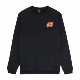 Карирана риза Santa cruz Crew oval check flame sweatshirt - Black (Black) карирана,риза,мъжки,пуловери,santa,cruz,crew,oval,check,flame,sweatshirt,black,(black)