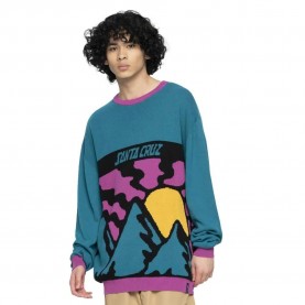 блуза,мъжки,пуловери,santa,cruz,crew,vista,knit,sweater,blue,(verdigris)