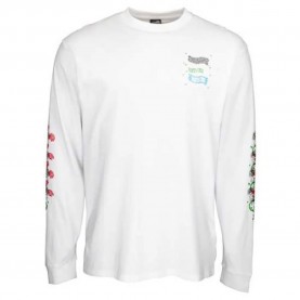 Тениска Santa cruz Dressen roses long sleeve T-shirt - White (Roses) тениска,мъжки,тениски,дамски,тениски,santa,cruz,dressen,roses,long,sleeve,t,shirt,white,(roses)