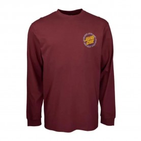 Тениска Santa cruz Hollow ring dot long sleeve T-shirt - Red (Burgundy) тениска,мъжки,тениски,дамски,тениски,santa,cruz,hollow,ring,dot,long,sleeve,t,shirt,red,(burgundy)