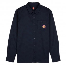риза,с,дълъг,ръкав,мъжки,ризи,santa,cruz,mccoy,donut,dog,long,sleeve,shirt,blue,(black)