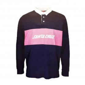 Блуза с яка Santa cruz Polo top strip long sleeve T-shirt - Blue (Dark Navy) блуза,с,яка,мъжки,тениски,santa,cruz,polo,top,strip,long,sleeve,t,shirt,blue,(dark,navy)