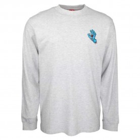 тениска,мъжки,тениски,дамски,тениски,santa,cruz,screaming,hand,chest,long,sleeve,t,shirt,white,grey,(athletic,heather)
