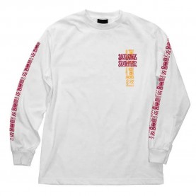 Тениска Santa cruz Spongebob lounge long sleeve T-shirt - White (Lounge White) тениска,мъжки,тениски,дамски,тениски,santa,cruz,spongebob,lounge,long,sleeve,t,shirt,white,(lounge,white)