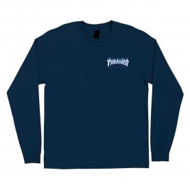 тениска,мъжки,тениски,дамски,тениски,santa,cruz,thrasher,flame,dot,midweight,long,sleeve,t,shirt,blue,(navy)