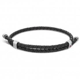 бижутерия,tommy,hilfiger,2790224,bracelet,black,silver