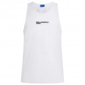Тениска Karl lagerfeld jeans B2M17055 sleeveless T-shirt - White (White) тениска,мъжки,тениски,дамски,тениски,karl,lagerfeld,jeans,b2m17055,sleeveless,t,shirt,white,(white)