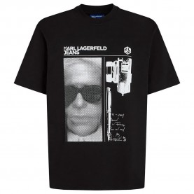 Тениска Karl lagerfeld jeans B2M17067 short sleeve T-shirt - Black (Black) тениска,мъжки,тениски,дамски,тениски,karl,lagerfeld,jeans,b2m17067,short,sleeve,t,shirt,black,(black)