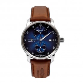 часовник,часовници,zeppelin,8622,3,watch,silver,(brown,blue)