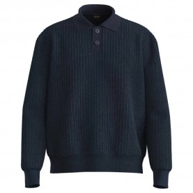 Блуза BOSS Kotorpolo 10275146 sweater - Blue (Dark Blue) блуза,мъжки,пуловери,дамски,пуловери,boss,kotorpolo,10275146,sweater,blue,(dark,blue)