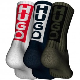 Чорапи HUGO Back Label 10262445 socks 3 pairs - Multicolor (Open Miscellaneous) чорапи,мъжки,чорапи,дамски,чорапи,hugo,back,label,10262445,socks,3,pairs,multicolor,(open,miscellaneous)