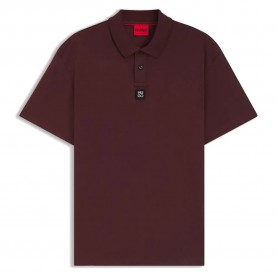 HUGO Deabono D 10261766 RED short sleeve polo - Brown / Red (Open Brown) дамски,блузи,с,яка,мъжки,блузи,с,яка,hugo,deabono,d,10261766,red,short,sleeve,polo,brown,red,(open,brown)