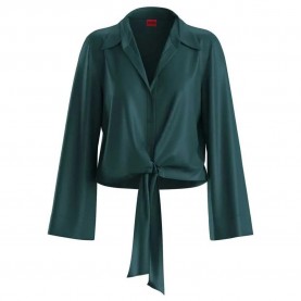 дамски,блузи,hugo,errika,10260682,long,sleeve,blouse,dark,green