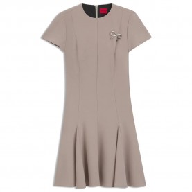 рокля,дамски,поли,и,рокли,hugo,kejuli,10218228,short,sleeve,short,dress,light,beige