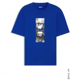 Тениска HUGO Nuley 10272987 BLUE T-shirt - Blue (Open Blue) тениска,мъжки,тениски,дамски,тениски,hugo,nuley,10272987,blue,t,shirt,blue,(open,blue)
