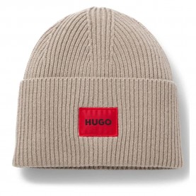 Шапка HUGO Saffa beanie - Beige (Light Beige) шапка,всички,шапки,hugo,saffa,beanie,beige,(light,beige)