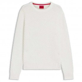 блуза,мъжки,пуловери,hugo,syer,10273677,01,sweater,white,(natural)