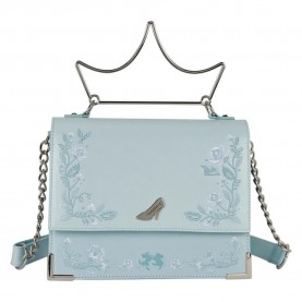 чанта,всички,чанти,loungefly,cinderella,disney,princess,handbag,blue,silver