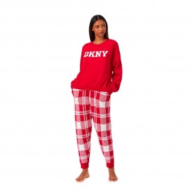 Пижама DKNY YI90079 pyjama pants - Red (Red/Pld) пижама,дамски,пижами,dkny,yi90079,pyjama,pants,red,(red,pld)