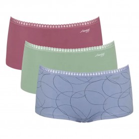 дамско,бельо,дамски,бикини,и,танкини,sloggi,go,crush,short,panties,3,units,multicolor,(pink,green,blue)