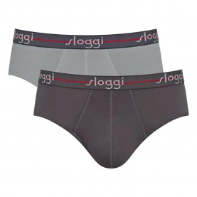 Боксерки Sloggi Start Midi boxers 2 units - Grey (Black Combination) боксерки,мъжко,бельо,sloggi,start,midi,boxers,2,units,grey,(black,combination)