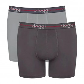 Боксерки Sloggi Start Short boxers 2 units - Grey (Black Combination) боксерки,мъжко,бельо,sloggi,start,short,boxers,2,units,grey,(black,combination)