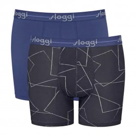 Боксерки Sloggi Start Short boxers 2 units - Blue / Grey (Blue Combination) боксерки,мъжко,бельо,sloggi,start,short,boxers,2,units,blue,grey,(blue,combination)