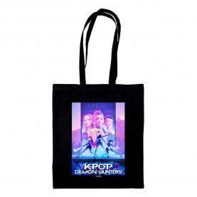 чанта,всички,чанти,pyramid,kpop,demon,hunters,movie,key,art,tote,bag,black,(multicolor)