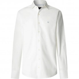 Риза с дълъг ръкав Hackett Ess Texture long sleeve shirt - White (Optic White) риза,с,дълъг,ръкав,дамски,ризи,мъжки,ризи,hackett,ess,texture,long,sleeve,shirt,white,(optic,white)