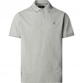 Hackett Heritage Tipped short sleeve polo - Grey (Light Grey Marl) дамски,блузи,с,яка,мъжки,блузи,с,яка,hackett,heritage,tipped,short,sleeve,polo,grey,(light,grey,marl)